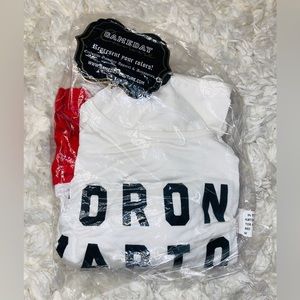 New Toronto Raptors Red & white Colorblock Long Sleeve T-Shirt 🏀 size Me